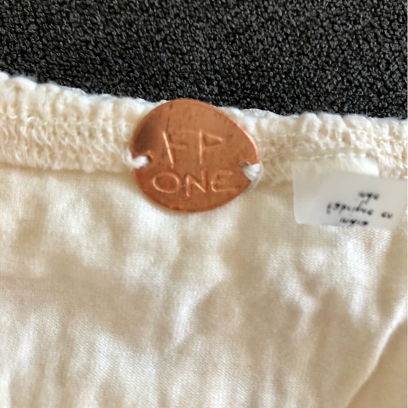 Free People Ona Ruched Convertible Miniskirt Cream Medium - Picture 11 of 13